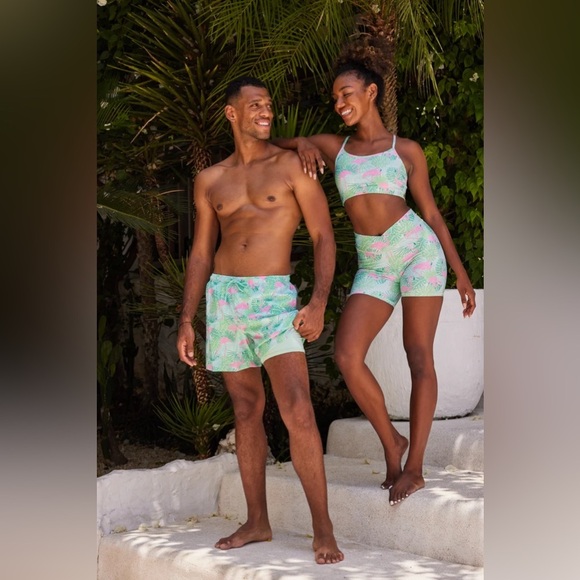 NEW! Kenny Flowers The Sunshine State Sport Shorts Flamingo Green Pink M, XXL - Picture 5 of 11